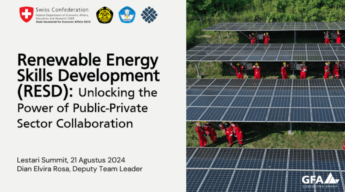 Building The Green Jobs and Human Capital Roadmap to Achieve a Sustainable Future - Dian Elvira Rosa - Deputy Team Leader Renewable Energy Skill Development (RESD)